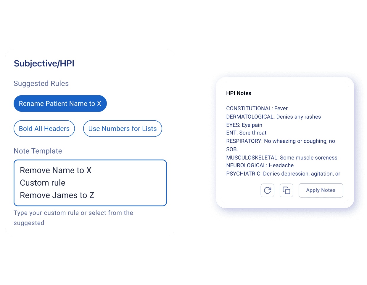 Customize Note Output