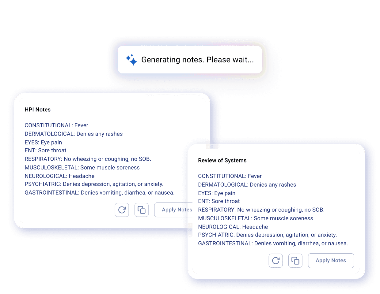 Generate Various Appointment Notes